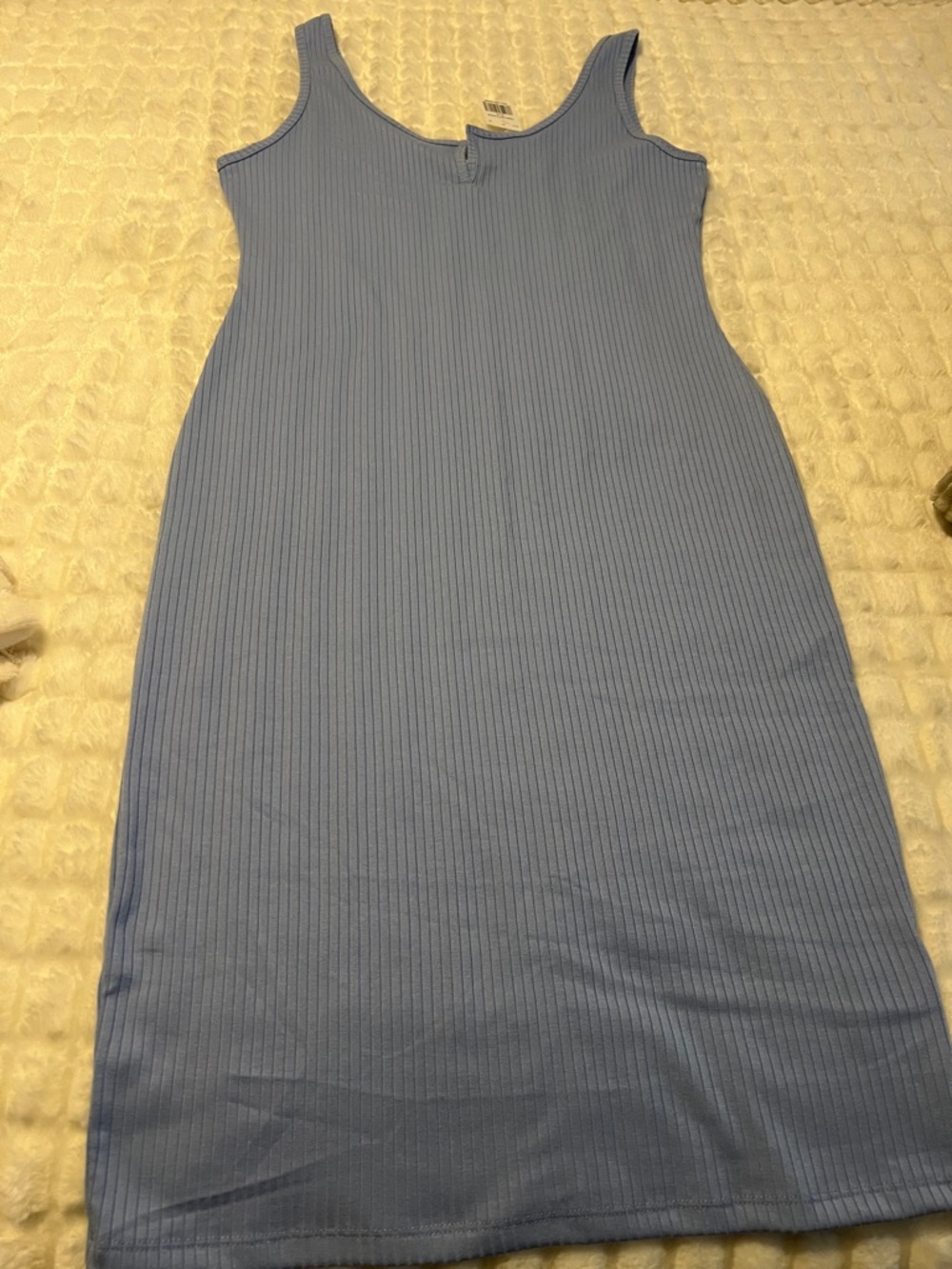 love J Ribbed Midi Tank Dress - Light Blue